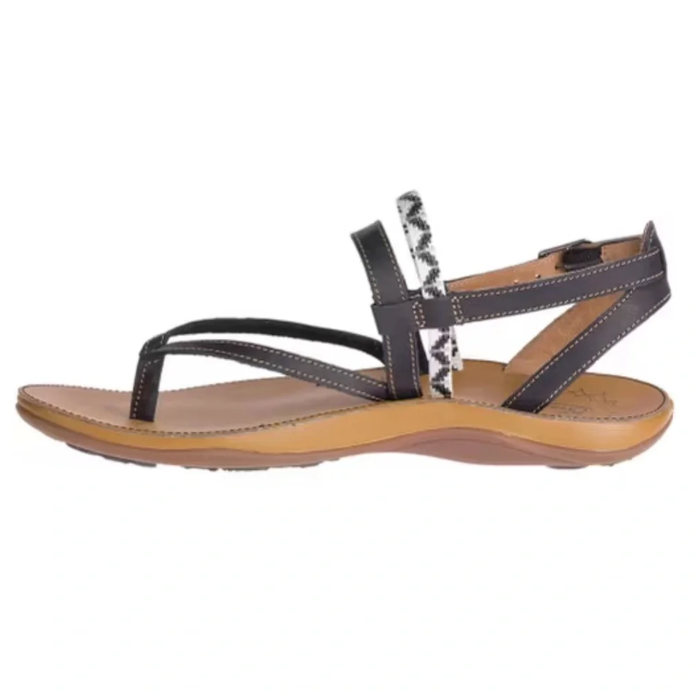 Chaco’s Women’s Loveland Dolman Black Leather Webbing Adjustable Sandal SZ 7 - Picture 2 of 12